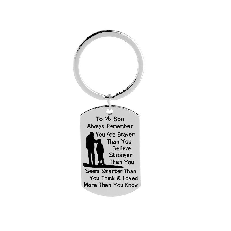 Explosion Keychain Tomyson Personality English Lettering Keychain Father's Day Lettering Gift Accessories Wholesale Nihaojewelry