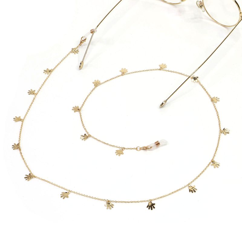 Hot Section Fashion Simple Gold Copper Palm Glasses Chain Chain Glasses Chain Wholesale Nihaojewelry