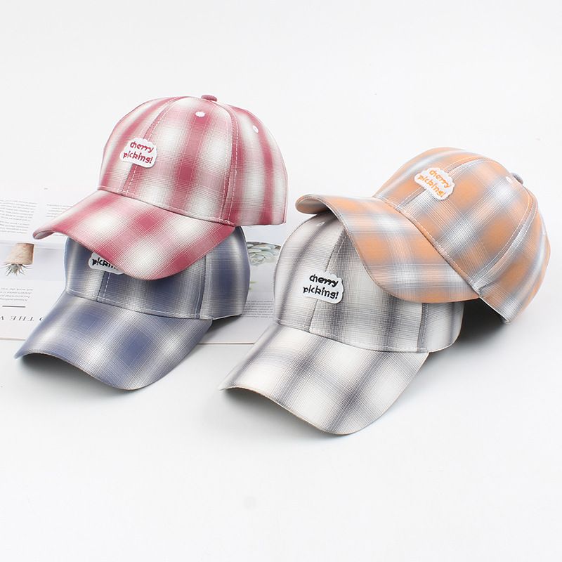 Baseball Cap Spring And Summer Tide Brand New Street Sun Hat Korean Fashion Men And Women Lattice Fashion Casual Embroidery Cap Wholesale Nihaojewelry