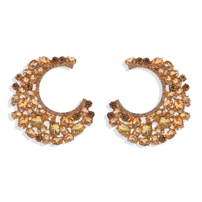 Meniscus Diamond Earrings Nihaojewelry Wholesale Fashion Earrings Catwalk Jewelry Exaggerated Earrings