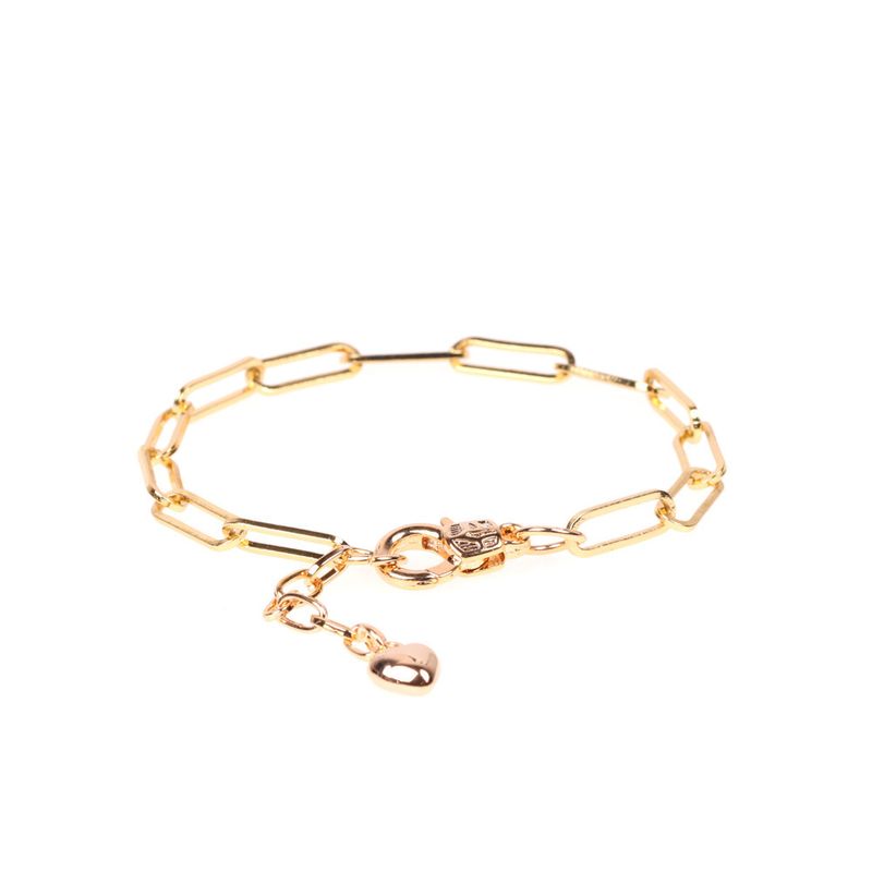 Fashion Color-protected Electroplated Hip Hop Style Cross Chain Love Bracelet Nihaojewelry Wholesale