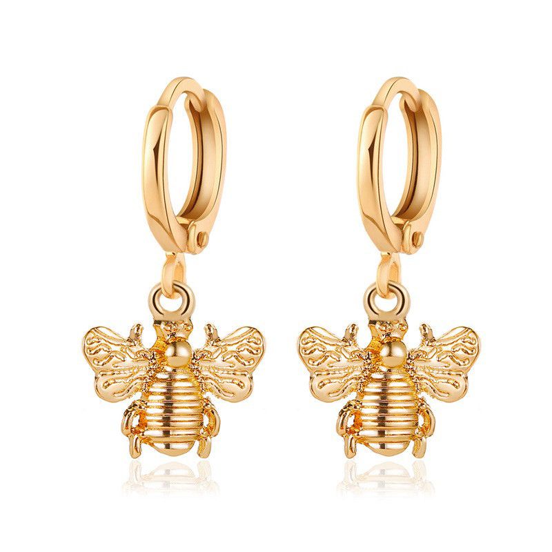 Cross-border Hot Sale Ohrringe Kreative Mode Metal Bee Ohrringe Ohrringe Ohrringe Temperament Einfache Insekten Ohrringe Frauen