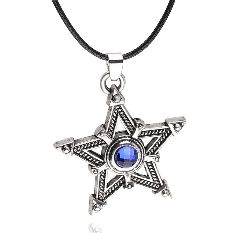 New Simple Fairy Tail Black Rock Shooter Pentagram Necklace Nihaojewelry Wholesale