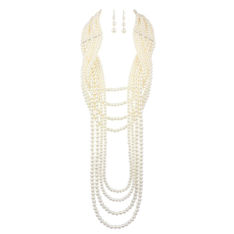 Europäische Und Amerikanische Übertriebene Kreative Mehr Schicht Ige Perlenkette Set Lange Pullover Halskette Schmuck Großhandel 3080