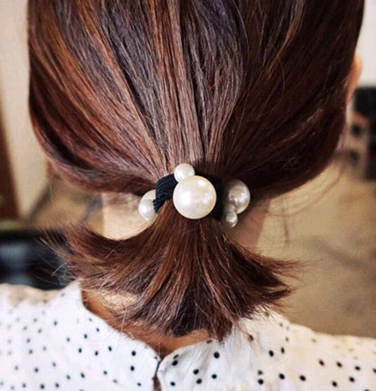 Korean Fashion Süße Einfache Elegante Perle Haar Seil Wilden Haar Günstige Scrunchies Nihaojewelry Großhandel