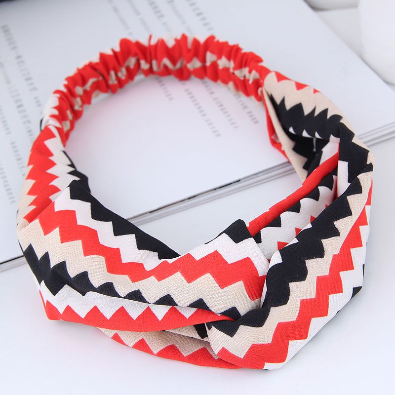 Fashion Sweet Wide-sided Platonic Hair Band  Hair Band Nihaojewelry Wholesale Cross Elastic Wide-brimmed Hair Accessories Hair Band