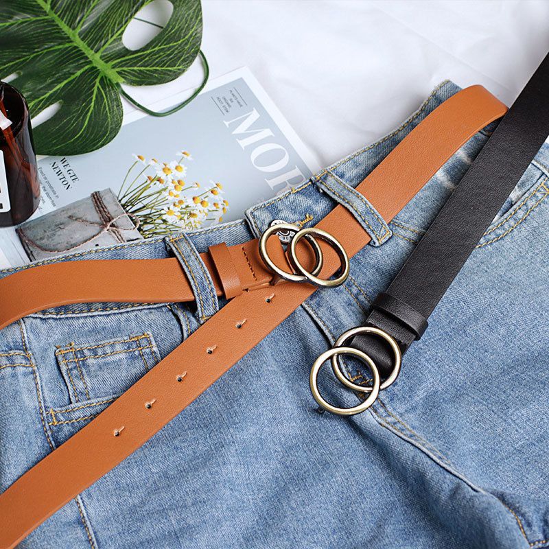 New Fashion Round Buckle Belt Leisure Belt Ladies Jeans Belt Fashion Dress Belt Nihaojewelry Wholesale