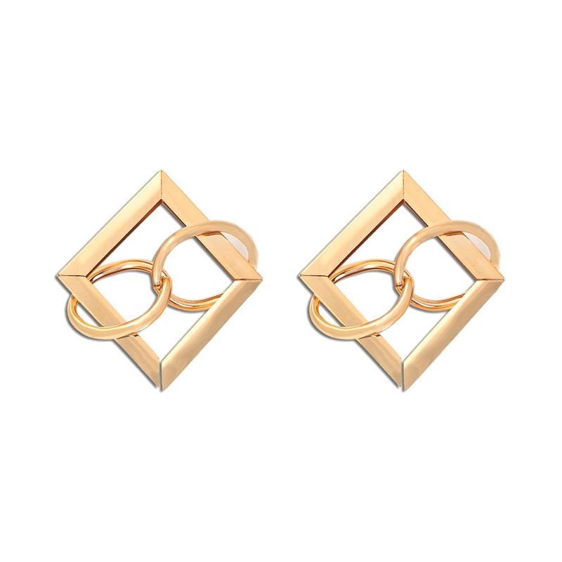 Intellectual Elegant Geometric Diamond Earrings Temperament Long Section Fashion High Sense Japanese And Korean Temperament Fresh And Versatile Wholesale Nihaojewelry