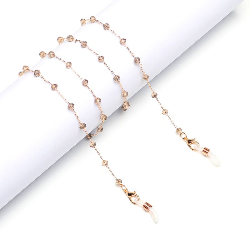 Hot Section Fashion Simple All-hand Color Coffee Crystal Glasses Chain Wholesale Nihaojewelry