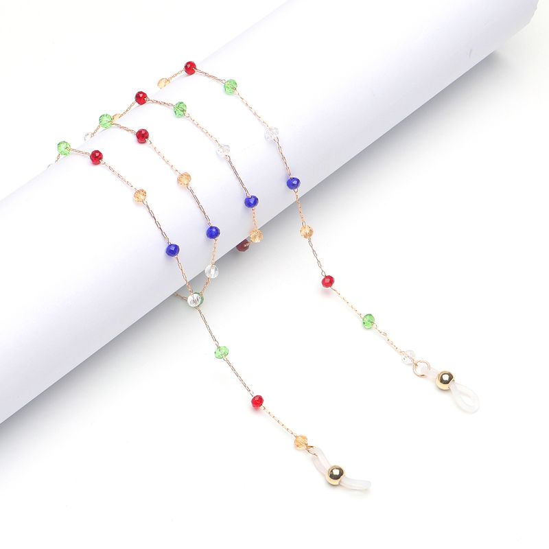 Hot Section Fashion Simple All-hand Mixed Color Crystal Glasses Chain Wholesale Nihaojewelry