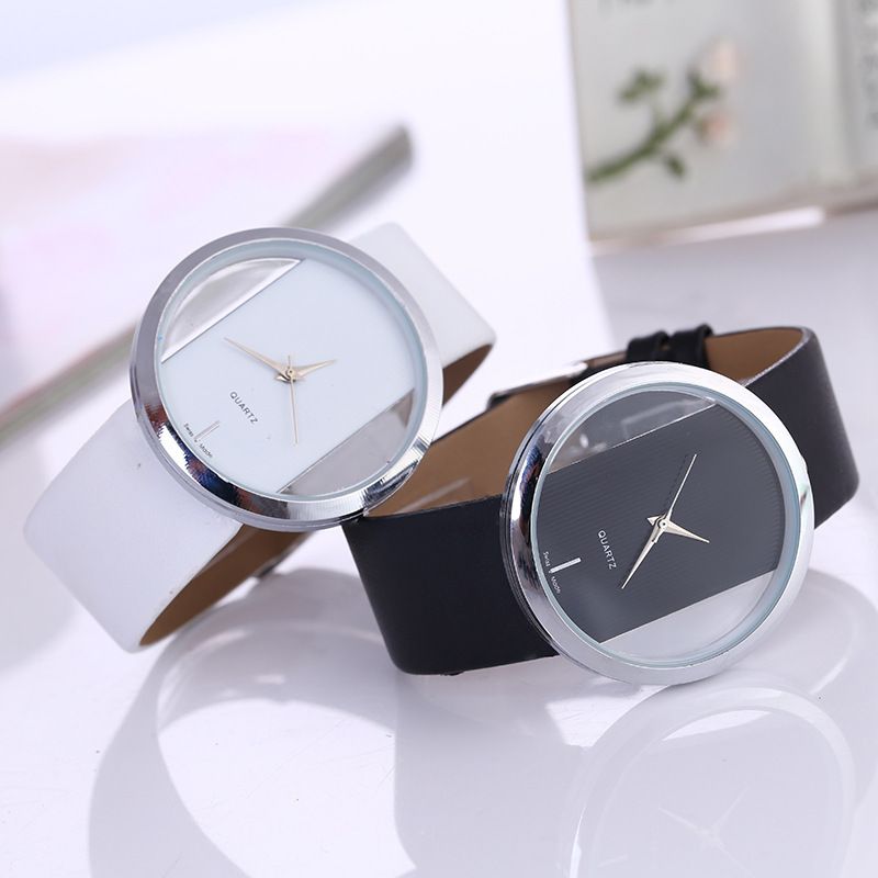 Fashion Simple Transparent Double-sided Hollow Watches Quartz Casual Watches Wholesale Nihaojewelry