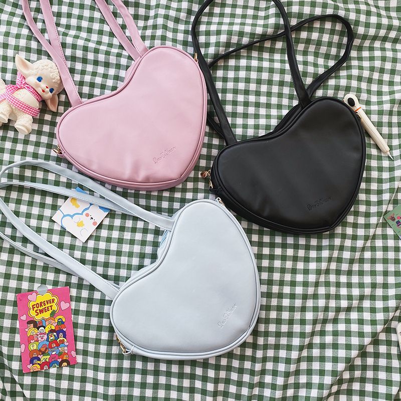 New Korean Fashion Heart-shaped Shoulder Bag Armpit Bag Harajuku Wild Large-capacity Bag Wholesale Nihaojewelry