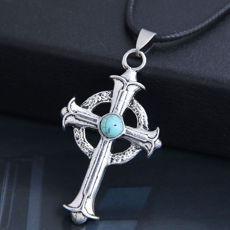 New Fashion Men Domineering Retro Cross Personality Necklace Wholesale Nihaojewelry