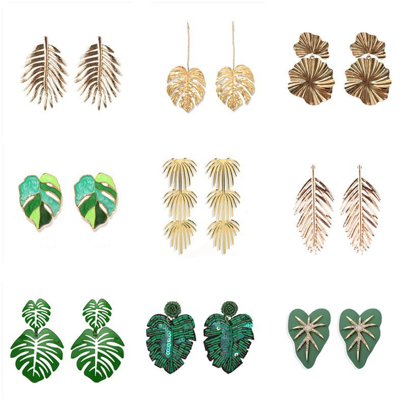 Fashion Exaggerated Hollow Leaves Long Earrings Simple Earrings Wholesale Nihaojewelry