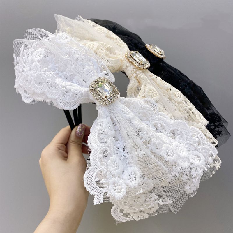 Lace Big Butterfly Headband Fine-edged Hair Bundle Diamond-set New Hair Cave Hair Accessories Wholesale Nihaojewelry