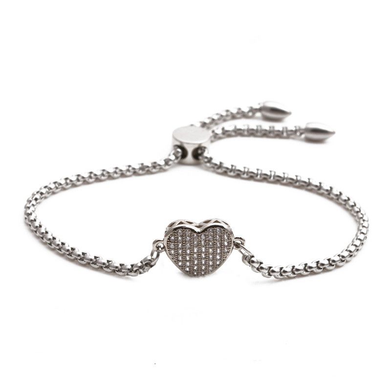 Fashion Jewelry Stainless Steel Color Bracelet Adjustable Love Bracelet Wholesale Nihaojewelry