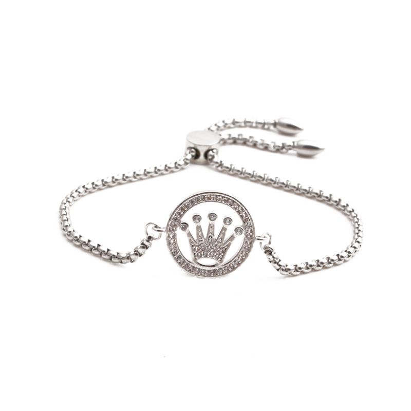 Fashion Jewelry Stainless Steel Chain Crown Ladies Adjustable Bracelet Wholesale Nihaojewelry