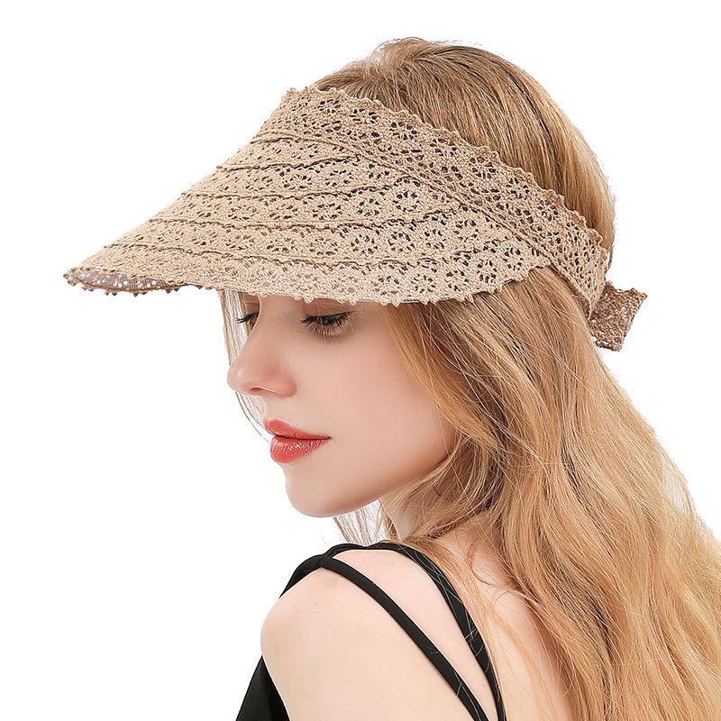 Hat Fashion Lace Big Brim Sun Hat Summer Travel Seaside Sunscreen Leisure Top Hat Wholesale Nihaojewelry