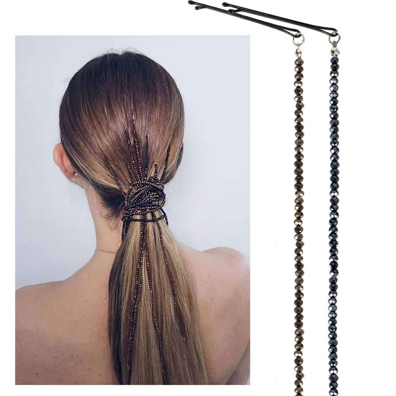 Bead Hair Clips Headdress Head Chain Word Clip Hair Chain Tassel Hair Accessories