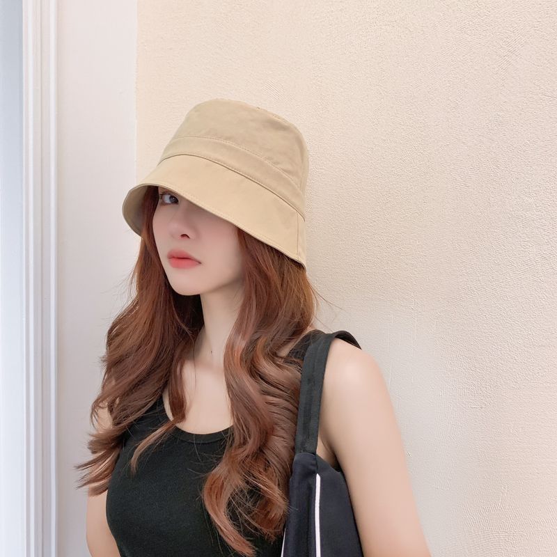 Hat Summer Fisherman Hat Bucket Japanese Solid Color Basin Hat Explosion Summer Sun Hat Wholesale Nihaojewelry