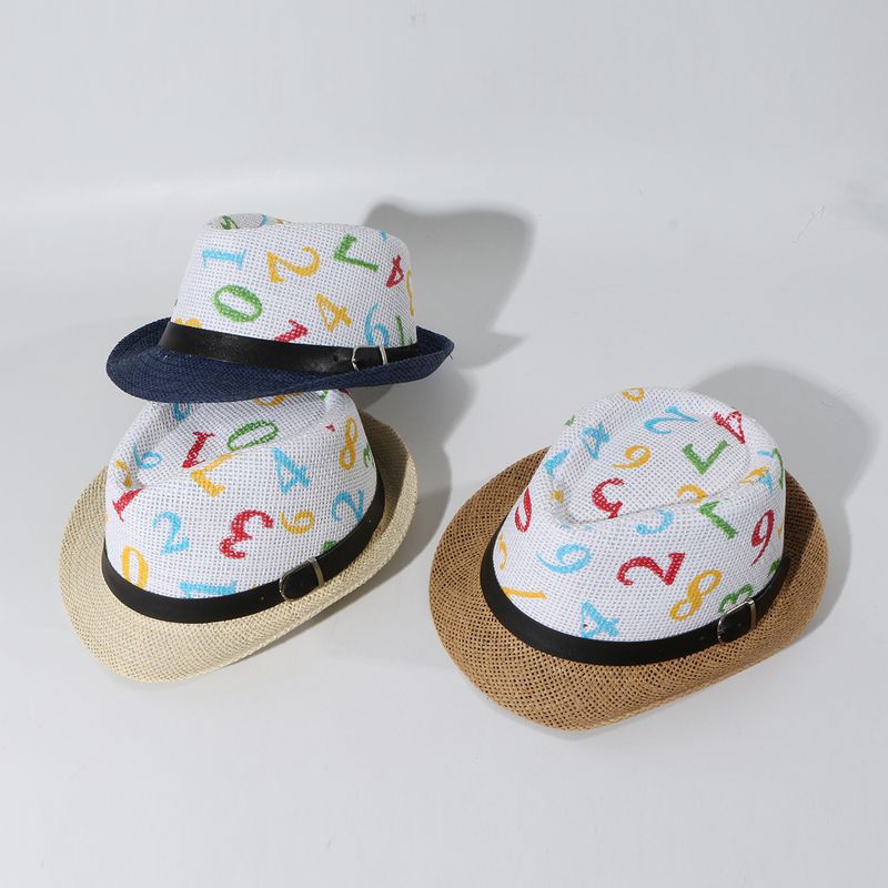 Children's Sun Hat Summer Straw Kid Hat Jazz Straw Hat Tide Wholesale Nihaojewelry