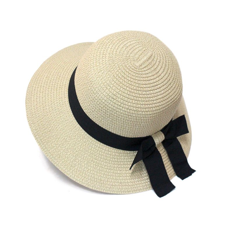 سترو قبعة الشمس قبعة Bowknot سترو قبعة الصيف واقية من الشمس قبعة بارد قبعة الجملة Nihaojewelry