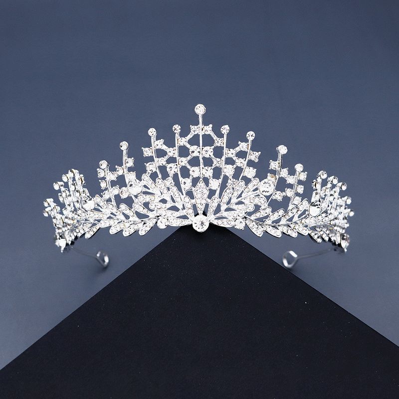 High Set Head Jewelry Crystal Hair Band Bride Wedding Dress Crown Stage Performance Hair Accessories Wholesale Nihaojewelry