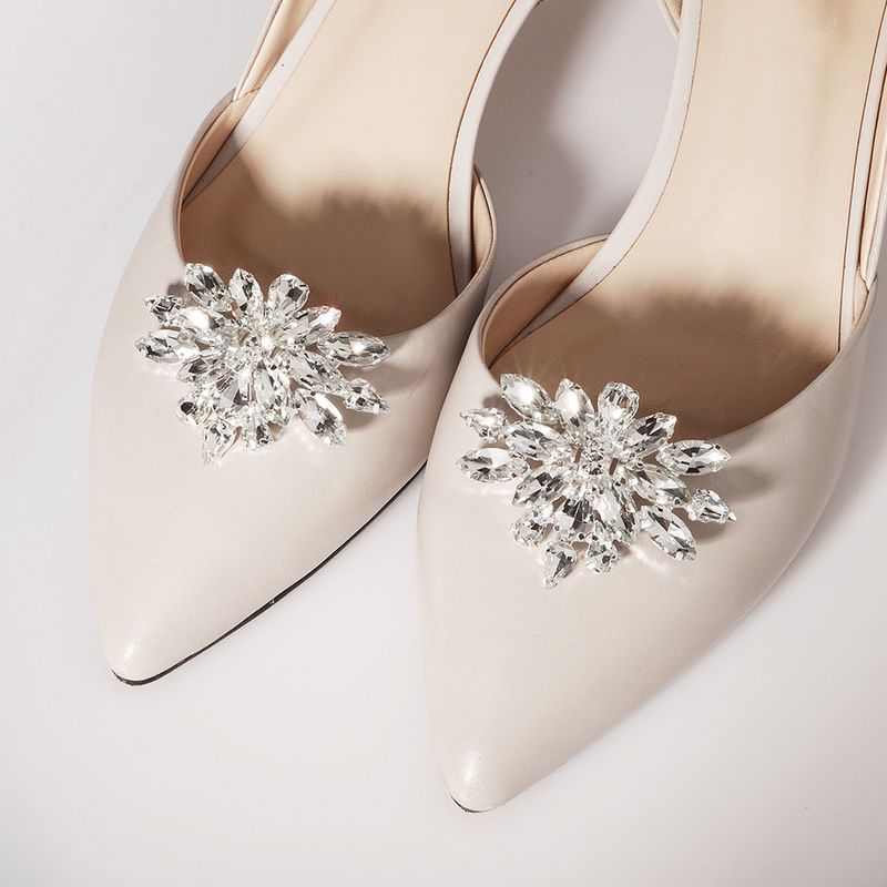 Creative Bridal Jewelry High-end Glass Rhinestone Shoe Buckle Detachable Diy Wedding Dress Shoes  Wholesale Nihaojewelry