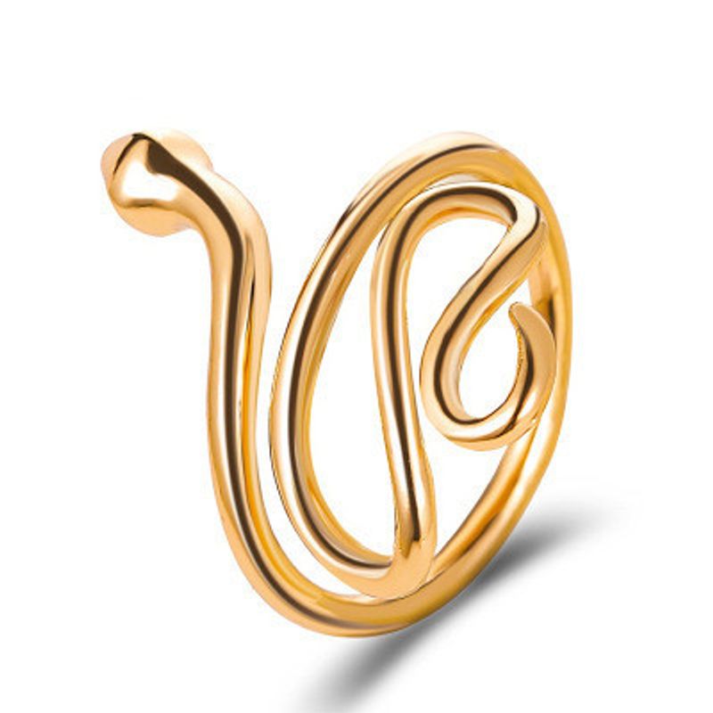New Copper Ring Retro Snake-shaped Winding Ring Men And Women Snake Ring Wholesale Nihaojewelry
