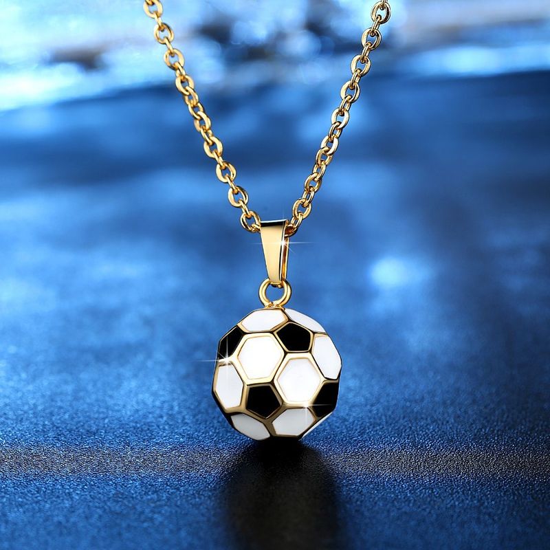 Explosion World Cup Jewelry Football Titanium Steel Pendant Stainless Steel Necklace Hot Sale Wholesale Nihaojewelry