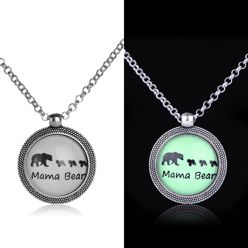 Chaîne D&#39;explosion Nouvelle Série Lumineuse Bébé Ours Mignon Ours Pendentif Collier Chaîne De Clavicule En Gros Nihaojewelry