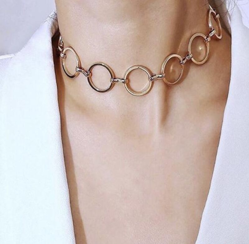 Fashion Jewelry Exaggerated Tide Money Decoration Geometric Circle Clavicle Necklace Wholesale Nihaojewelry