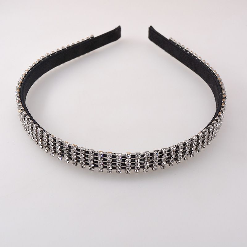 Fashion Hair Rhinestone Full Drill Hair Hoop Toothed Belt Tooth Non-slip Pressure Edge Hairpin Wholesale Nihaojewelry