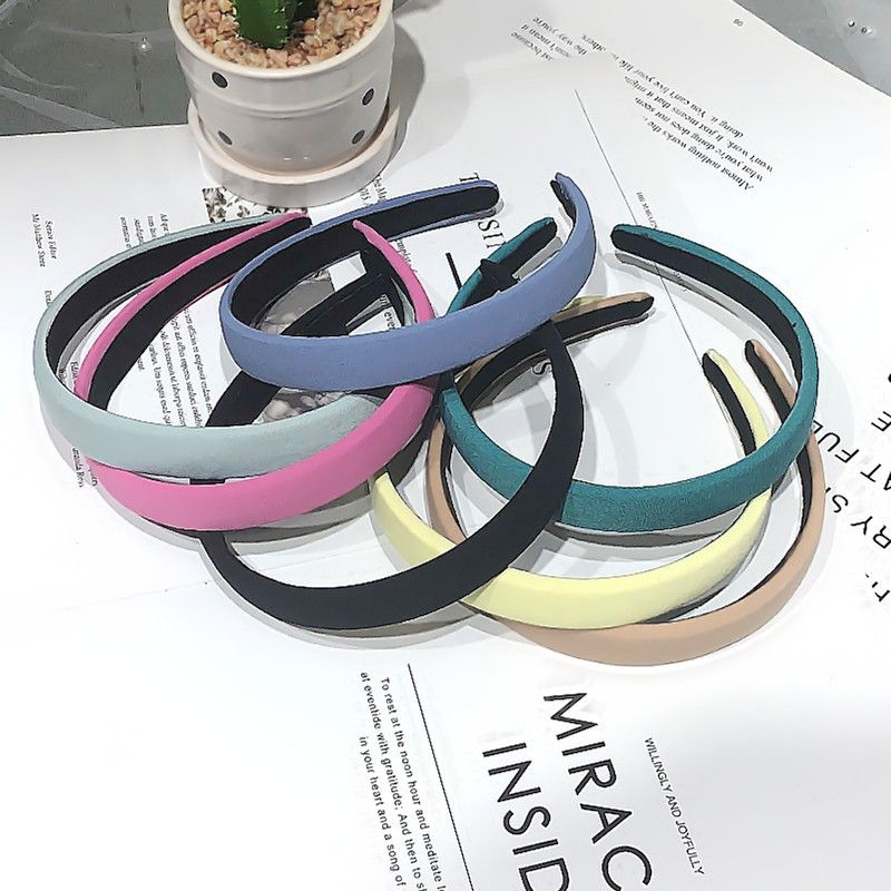 Korean Sponge Fruit Color Hairband Simple Solid Color Full Headband Wholesale Nihaojewelry