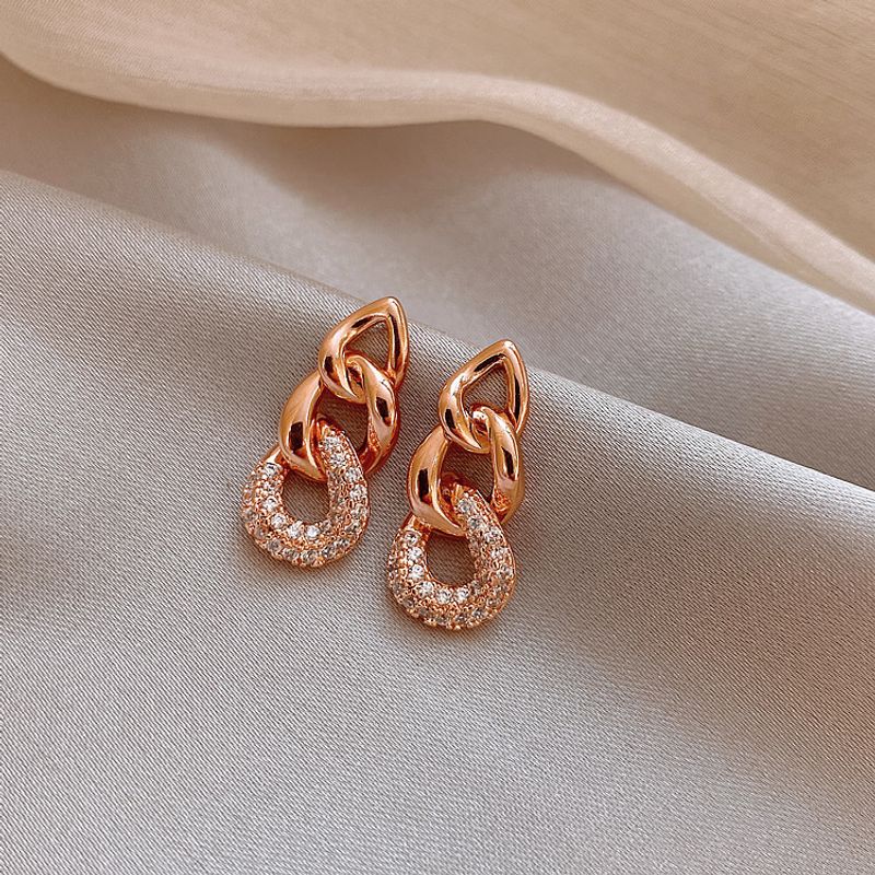 Boucles D&#39;oreilles Enveloppées Nouvelle Vague Coréenne Simples Petites Boucles D&#39;oreilles Aiguille En Argent En Gros Nihaojewelry