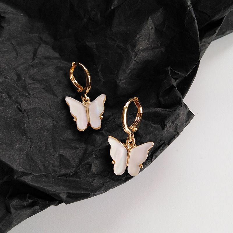 Korea New Butterfly Earrings Simple Style Pop Earrings Wholesale Nihaojewelry