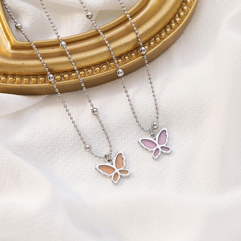 Korean Fashion Necklace Acrylic Fairy Butterfly Clavicle Chain New Summer Neck Chain Wholesale Nihaojewelry