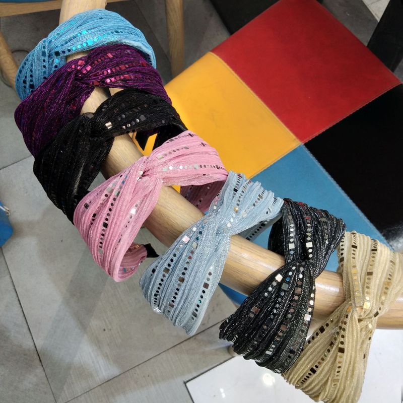 Koreanische Version Von Polka Dot, Hellem Seide, Geknotetes Stirnband, Modischem Stoff, Breitem Gesicht, Gepresstetem Haar, Haarschmuck, Haarnack, Einfachem Stirnband Für Frauen