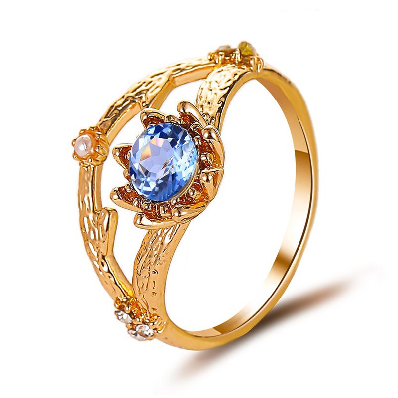 New Tree Branch Flower Ring Style Popular Pearl Diamond Ring Wholesale Nihaojewelry