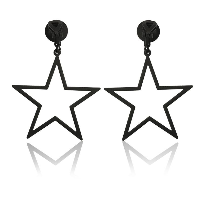 Korean Hollow Pentagram Earrings Simple Fashion Exaggerated Earrings Accessories Wholesale Nihaojewelry