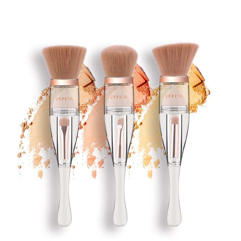 Three-in-one Makeup Brush Multi-function Combination Portable One-piece Makeup Brush Wholesale Nihaojewelry