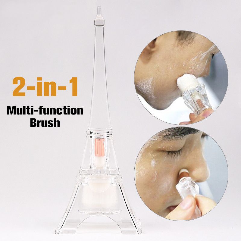 Eiffel Tower Makeup Brush 2in1 Face Wash Brush Nose Brush Integrated Brush Crystal Wholesale Nihaojewelry