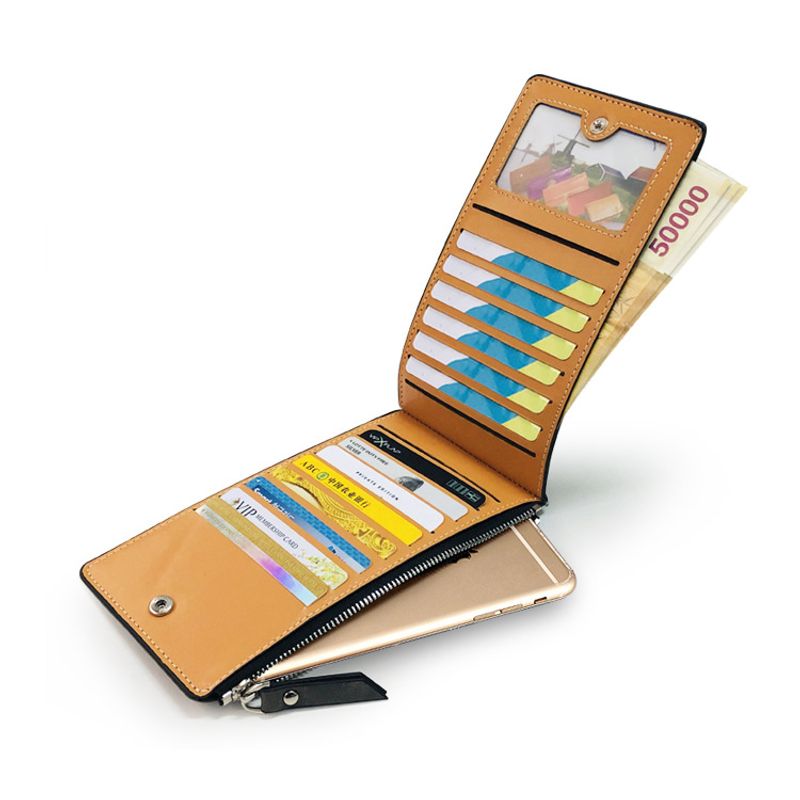 Neue Reiß Verschluss Lange Brieftasche Damen Geldbörse Mode Multi-card-position Pu Brieftasche Handy Tasche Grenz Überschreitende Neue Geldtasche