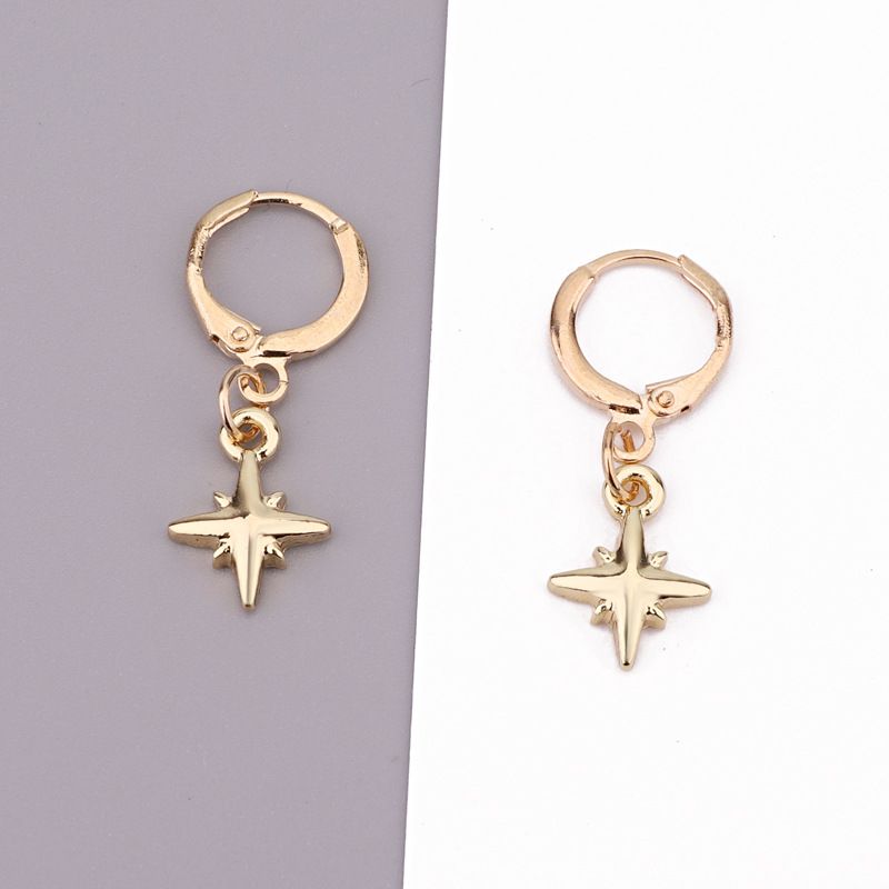 New Trend Earrings Jewelry Simple Mini Meteor Pendant Ear Hoop Earrings Wholesale Nihaojewelry