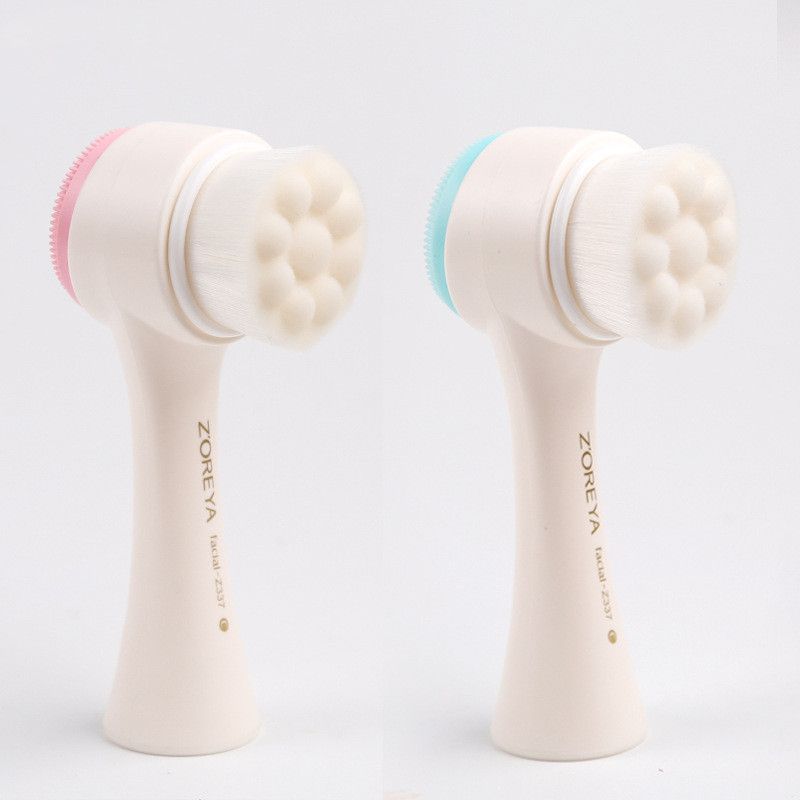 3d Face Wash Brush Double-sided Silicone Cleansing Instrument Deep Cleaning Manual Soft Hair Cleansing Brush Face Wash Artifact Wholesale Nihaojewelry