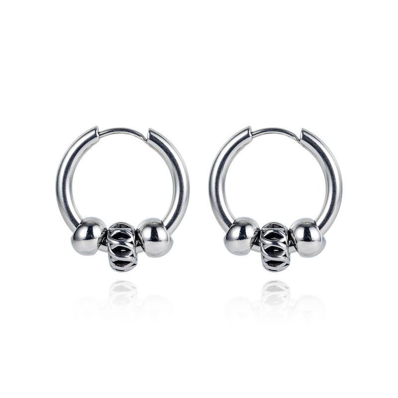 Korea Beaded Stainless Steel Earrings Student Fashion Wild Earrings Jewelry Wholesale Nihaojewelry