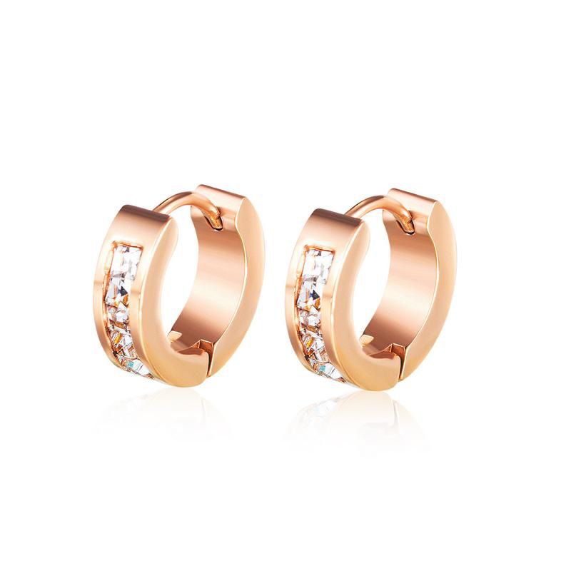Fashion Classic Diamond Earrings Hot Trend Stainless Steel Diamond Earrings Wholesale Nihaojewelry