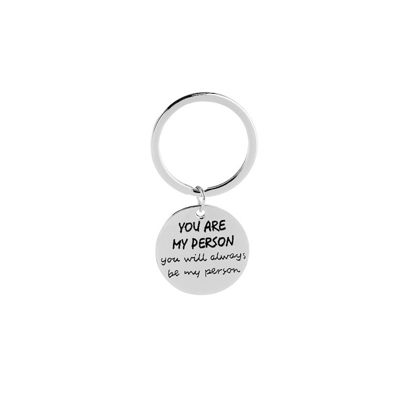 Fashion Lettering Round Wild Keychain You Are My Person Keychain Nihaojewelry Wholesale