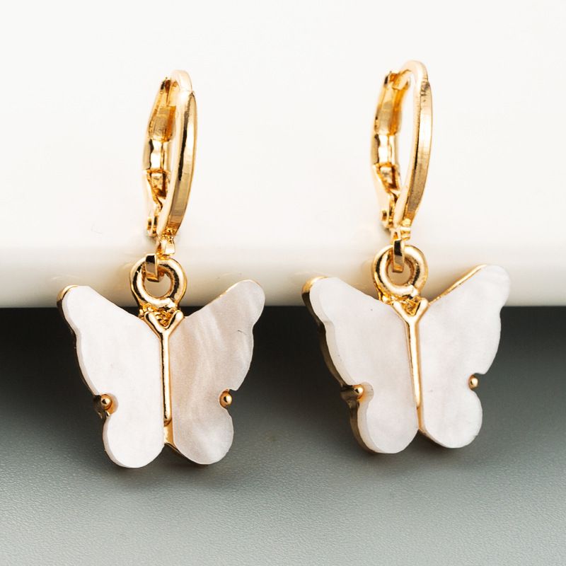 Corée Du Sud Coquille Papillon Boucle D&#39;oreille Niche Boucle D&#39;oreille Sauvage En Gros Nihaojewelry