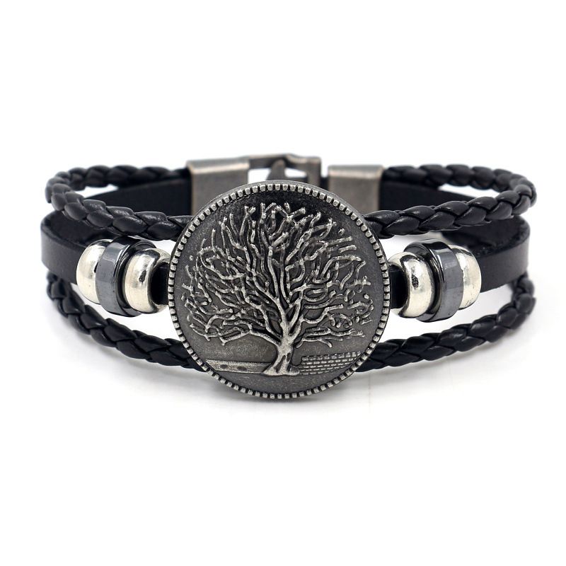 Retro Alloy To Buckle Bracelet Life Tree Multi-layer Bead Bracelet Quick Sale Wholesale Nihaojewelry